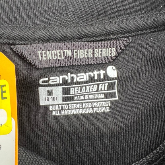 Carhartt Tencel Fiber Series Sweatshirt Womens Medium Black Relaxed Fit Crewneck - Picture 4 of 11